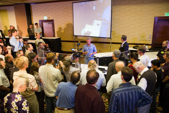 Tesla Tech — packed room